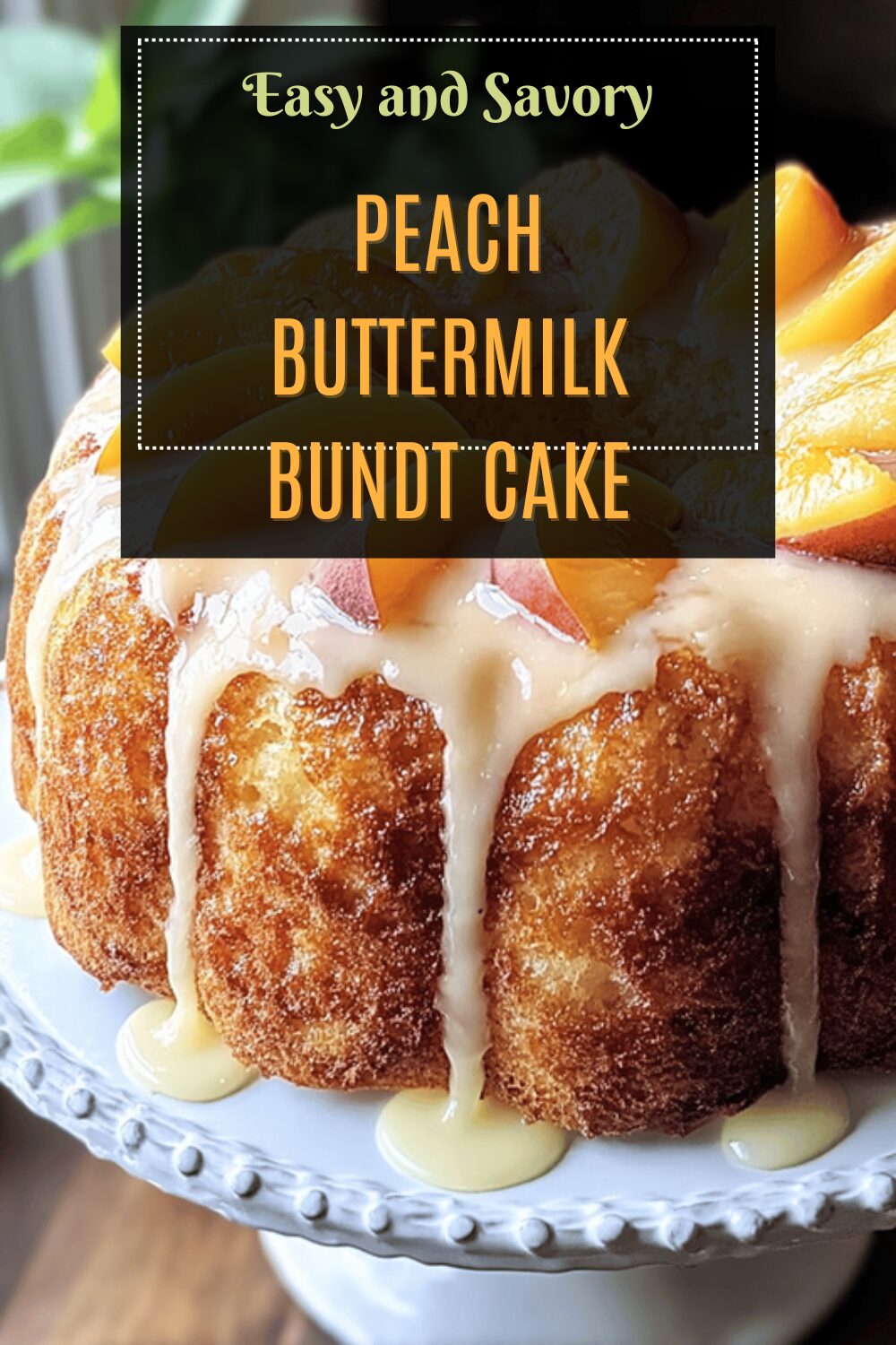 Peach Buttermilk Bundt Cake