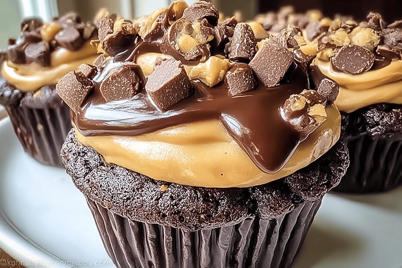 Chocolate Peanut Butter Lava Cupcakes With Gooey Centers 6 Peanut Butter Cup Lava Cupcakes