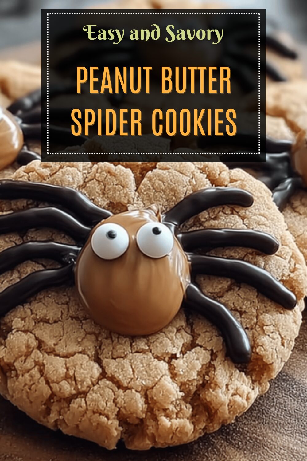 Peanut Butter Spider Cookies