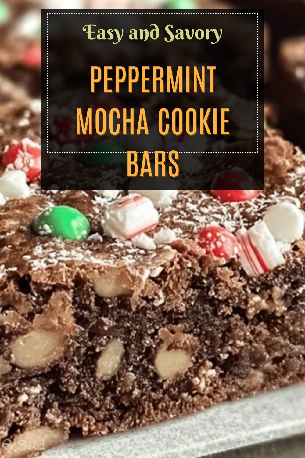 Peppermint Mocha Cookie Bars
