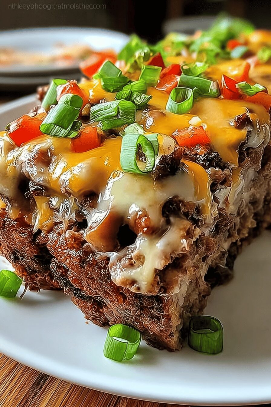 Philly Cheesesteak Meatloaf