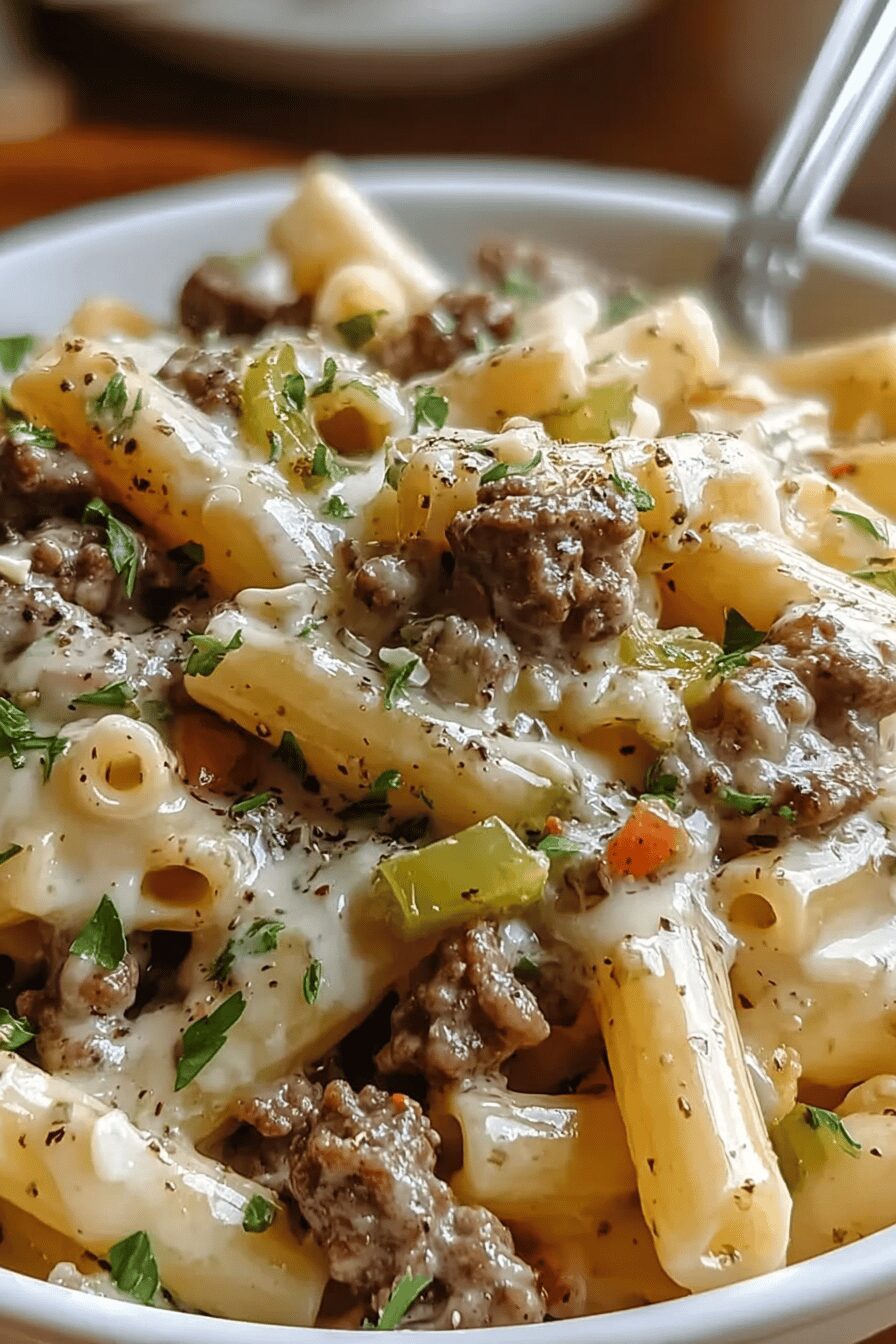 Philly Cheesesteak Pasta