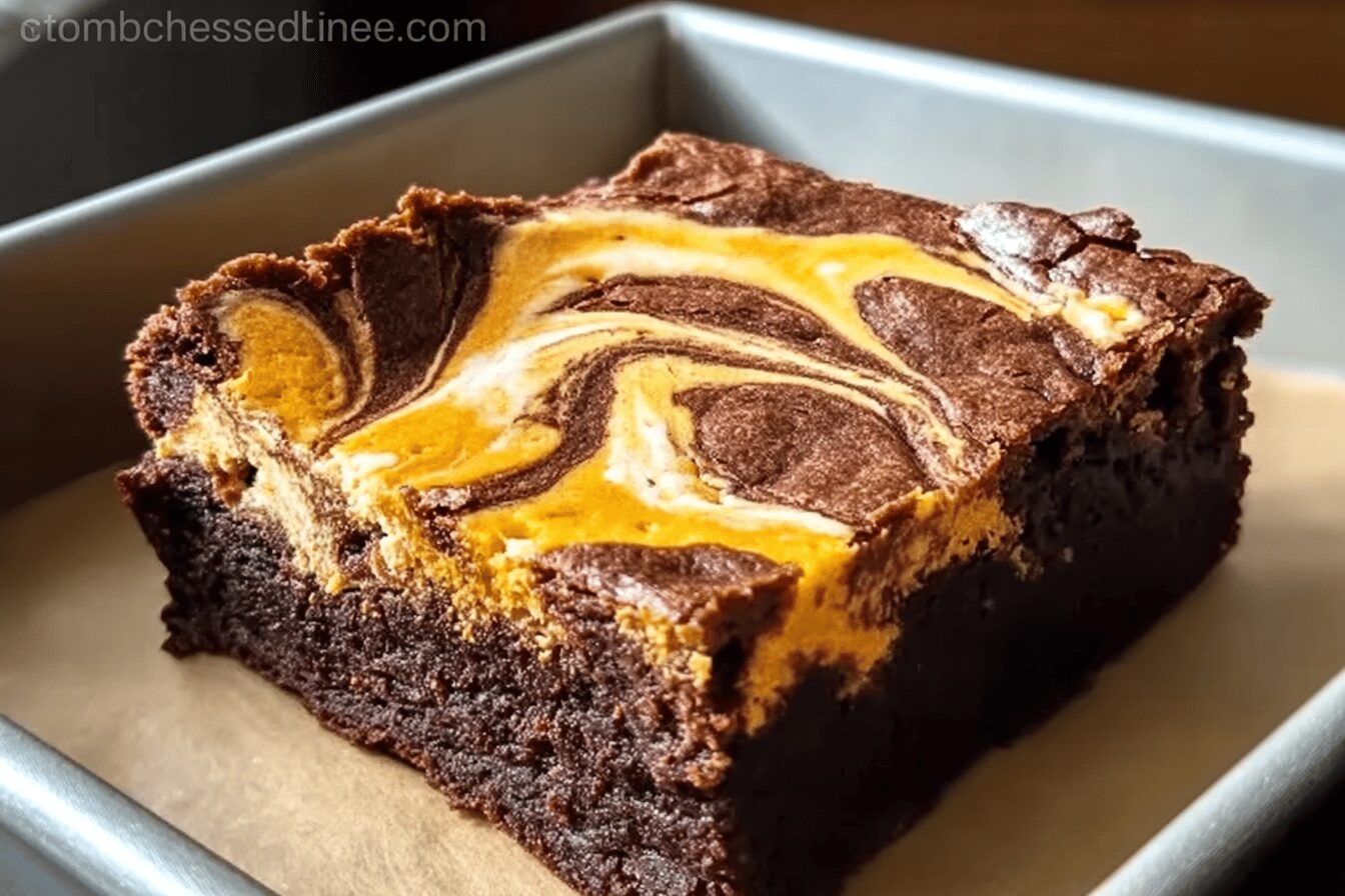 Pumpkin Cheesecake Brownies