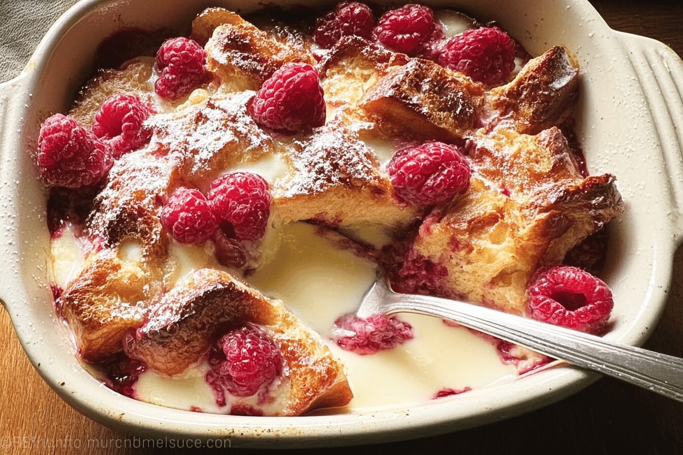 Raspberry Cheesecake French Toast Casserole