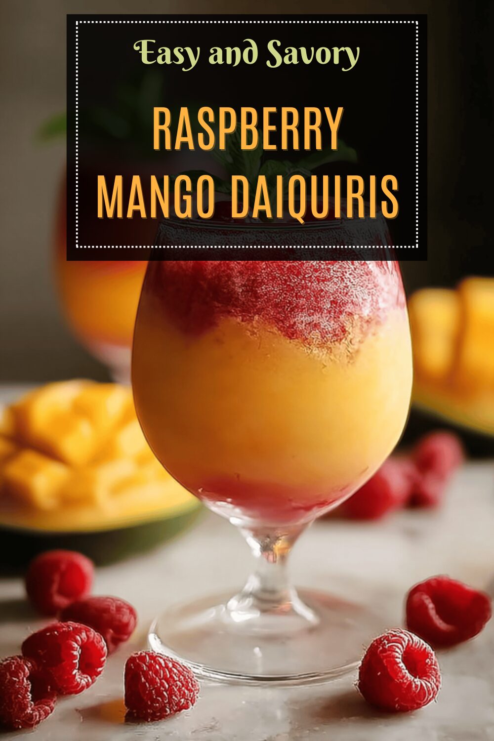 Raspberry Mango Daiquiris