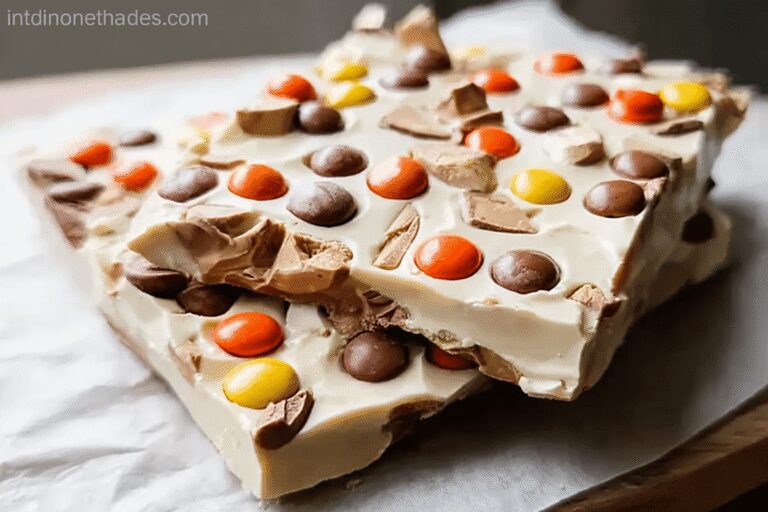 Reeses Pieces Peanut Butter White Chocolate Bark 21.Png