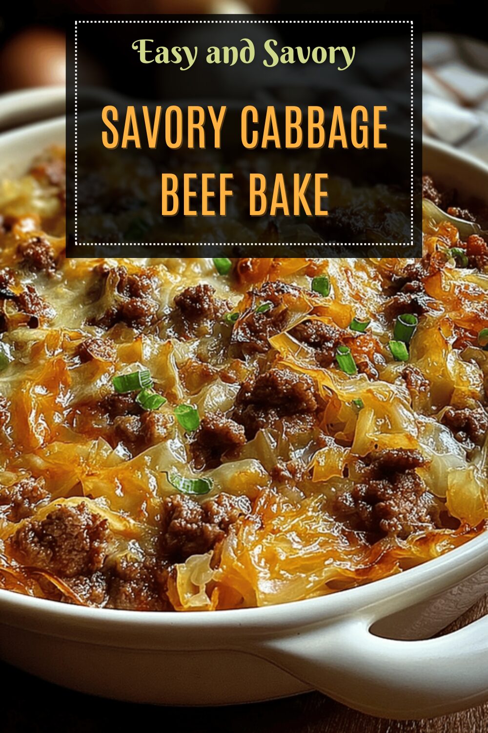 Savory Cabbage Beef Bake