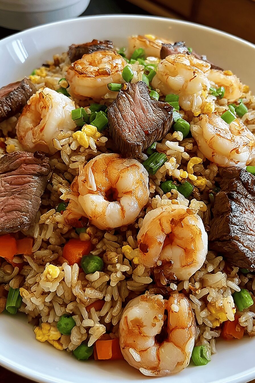 Shrimp Steak Fried Rice