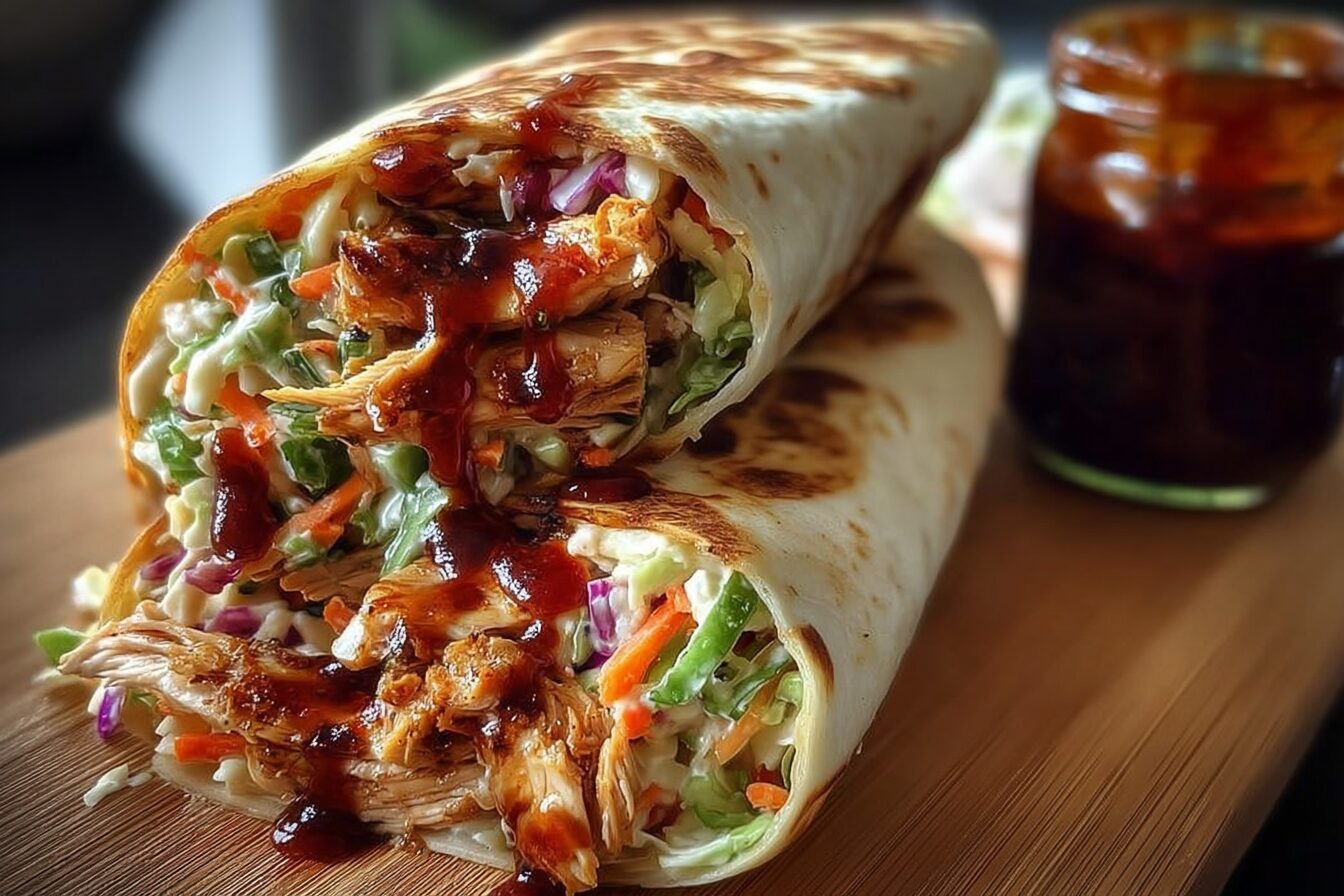 Bbq Chicken Coleslaw Wraps