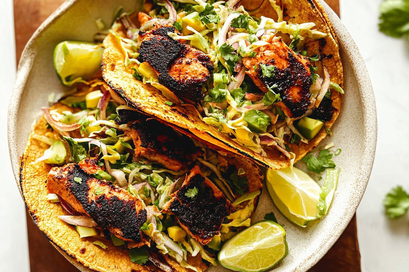 Blackened Salmon Tacos