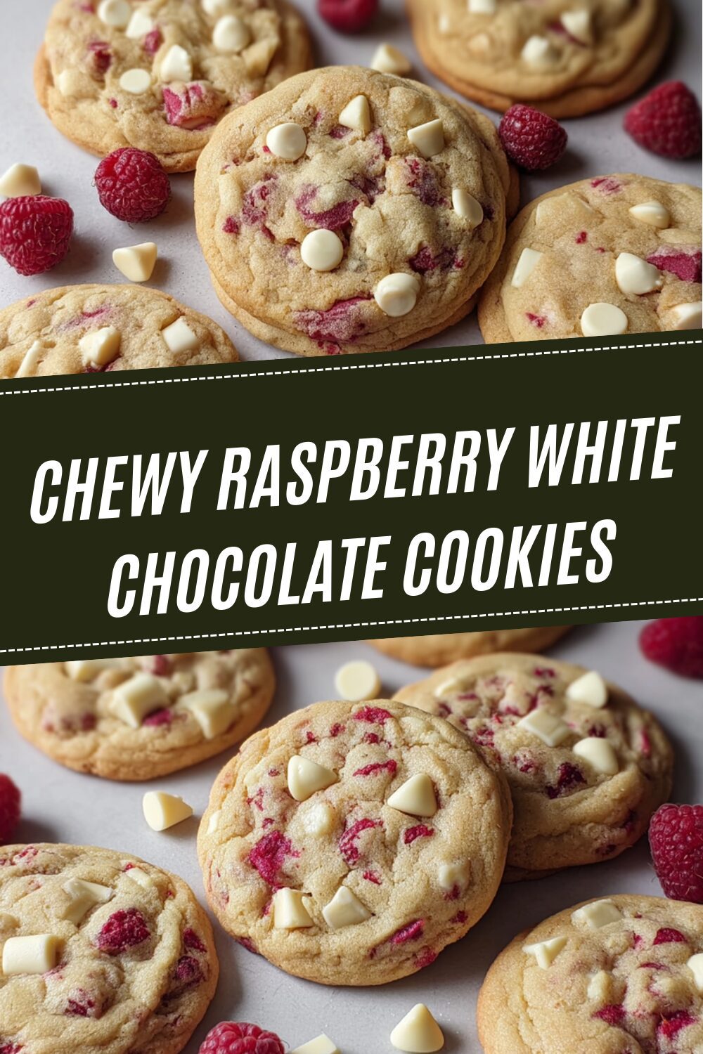 Chewy Raspberry White Chocolate Cookies