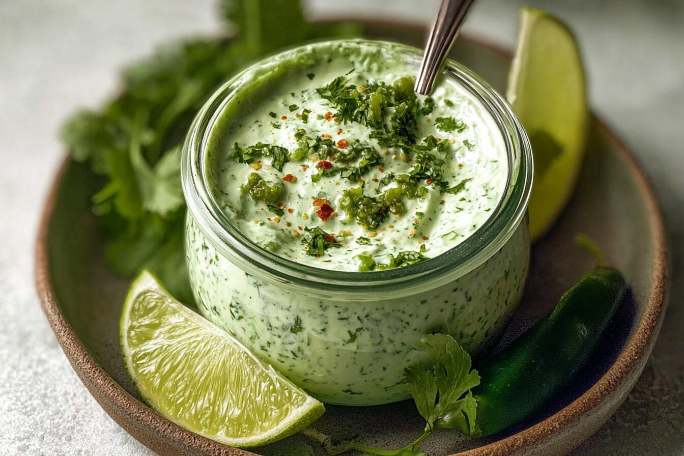 Cilantro Garlic Jalapeno Lime Sauce