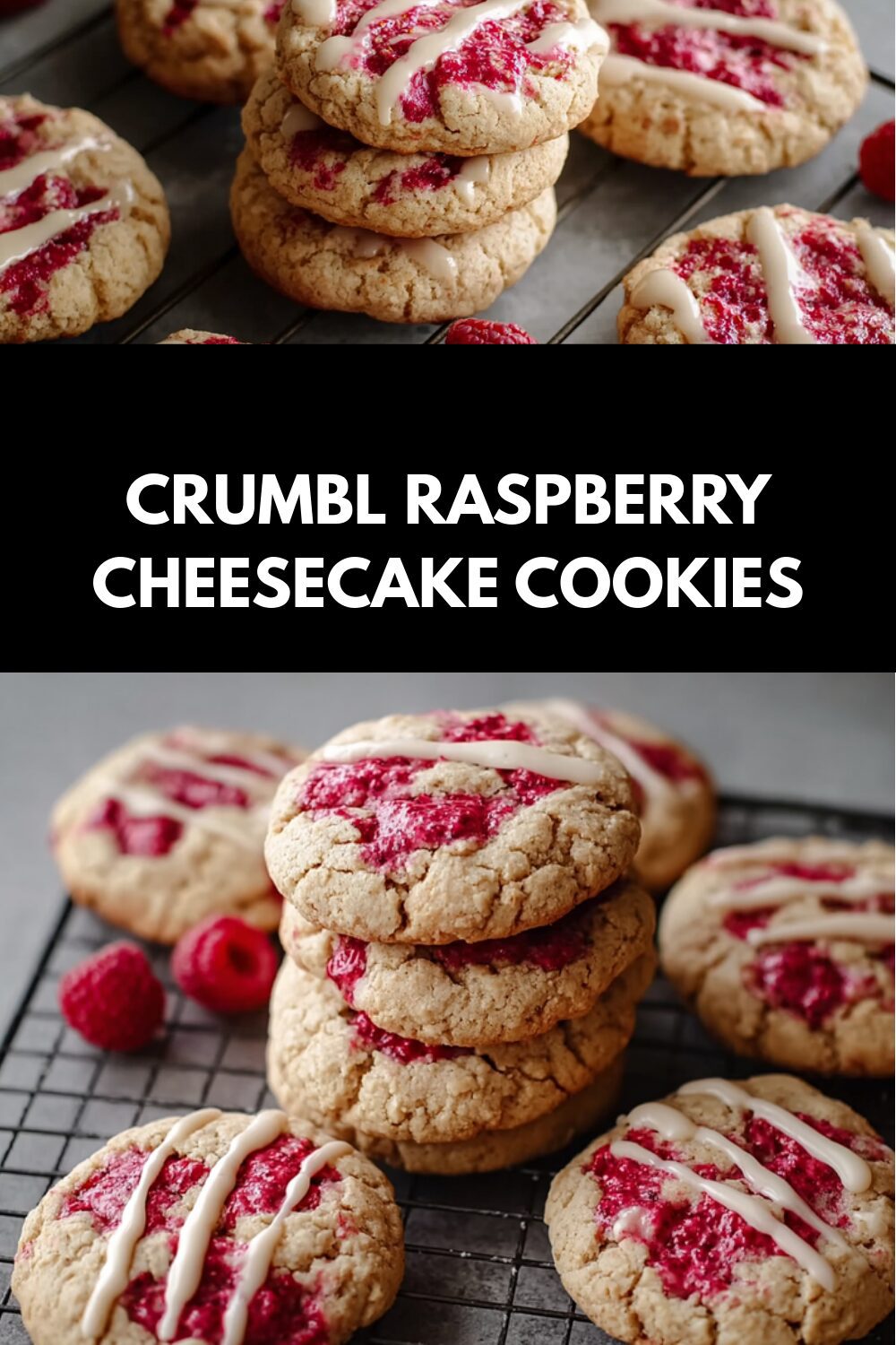 Crumbl Raspberry Cheesecake Cookies