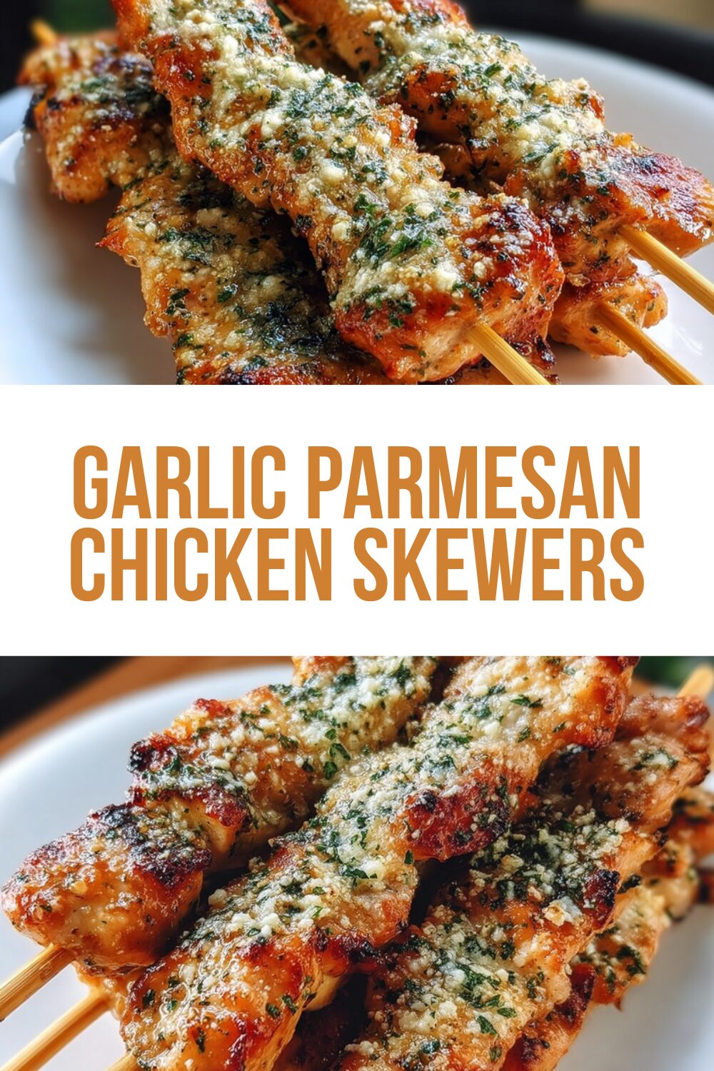Garlic Parmesan Chicken Skewers