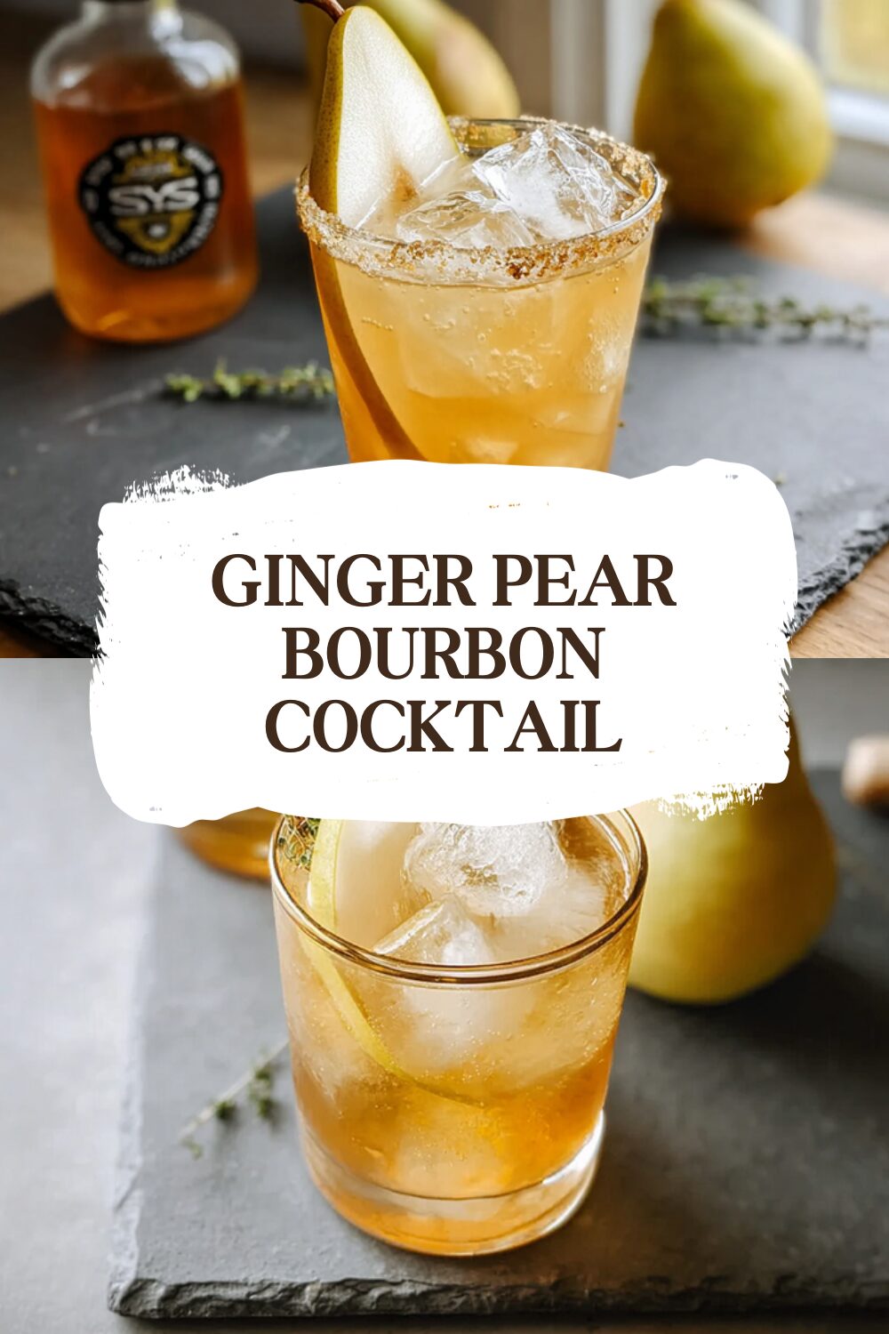 Ginger Pear Bourbon Cocktail