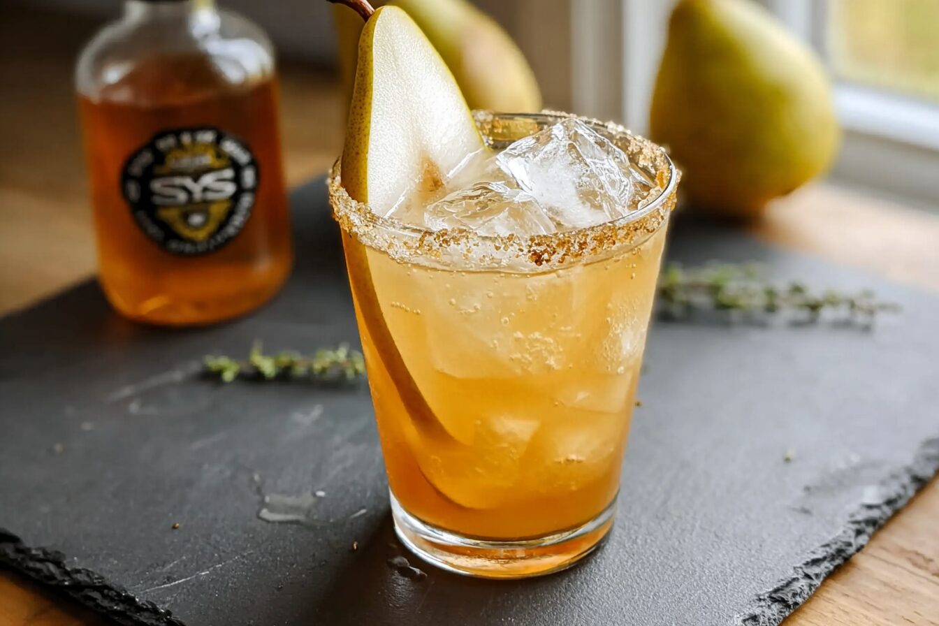 Ginger Pear Bourbon Cocktail