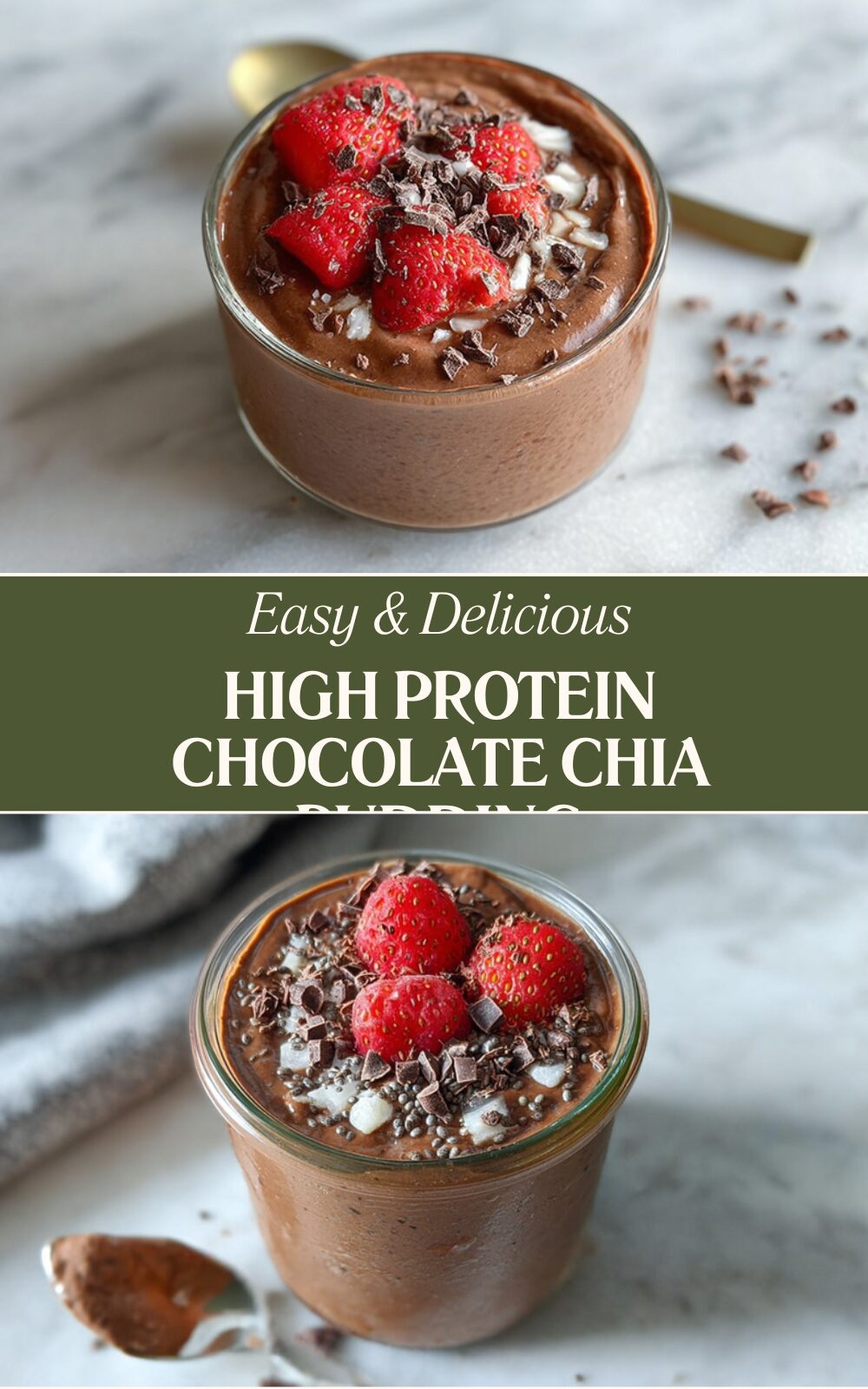 High Protein Chocolate Chia Pudding