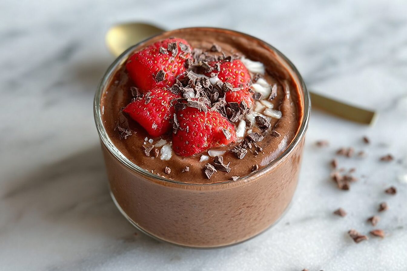High Protein Chocolate Chia Pudding