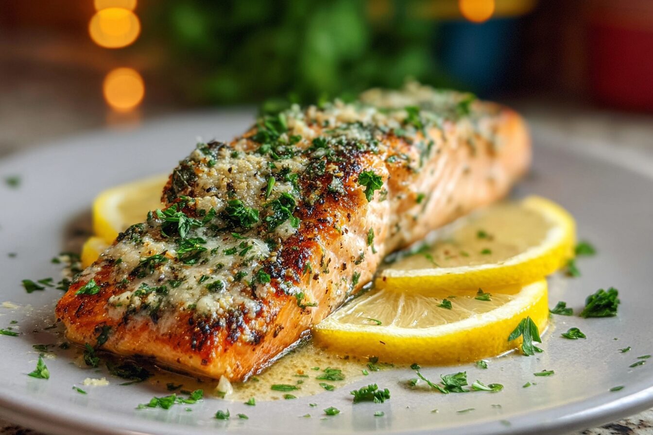 Lemon Garlic Baked Salmon
