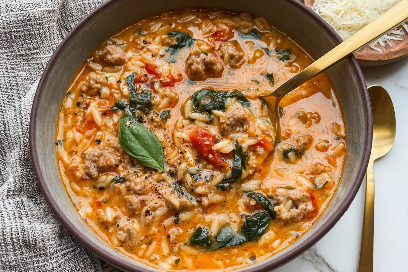 Marry Me Sausage Orzo Soup
