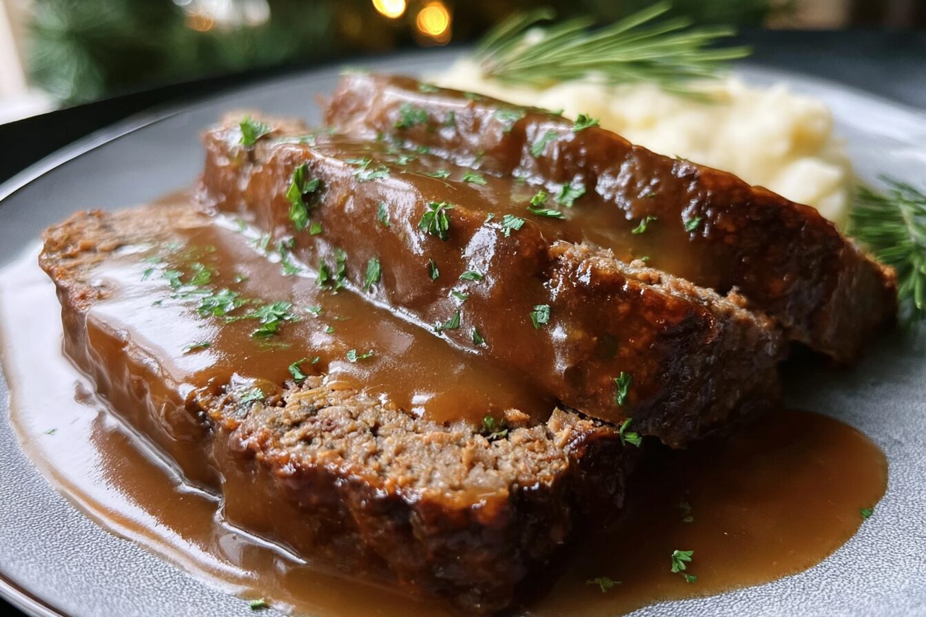 Meatloaf With Brown Gravy