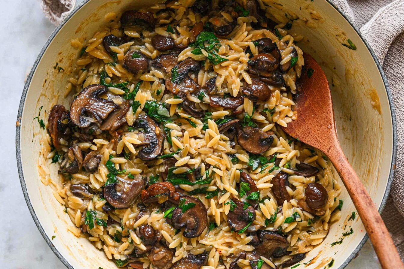 Mushroom Orzo