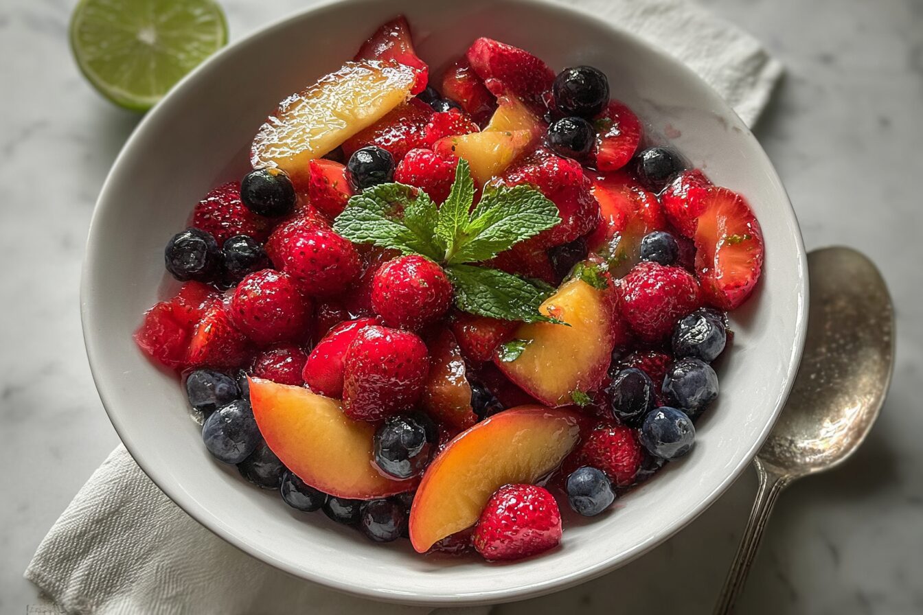Peach Berry Fruit Salad