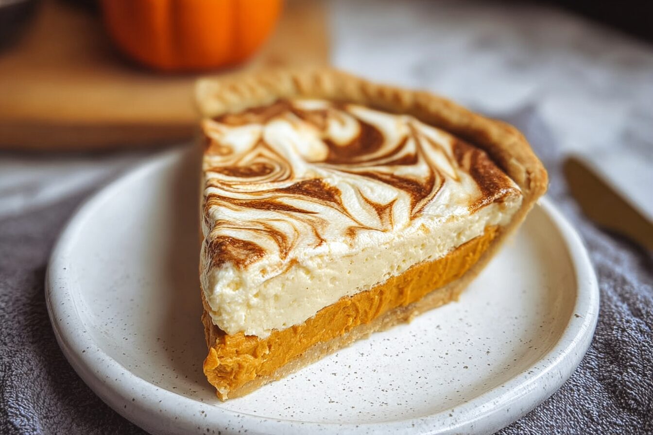 Pumpkin Cheesecake Swirl Pie