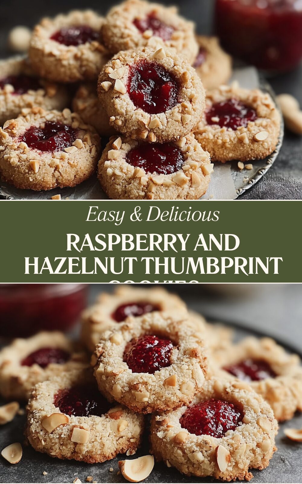 Raspberry And Hazelnut Thumbprint Cookies