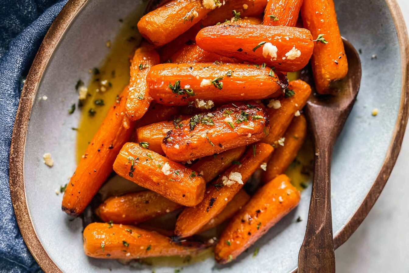 Roasted Brown Butter Honey Garlic Carrots