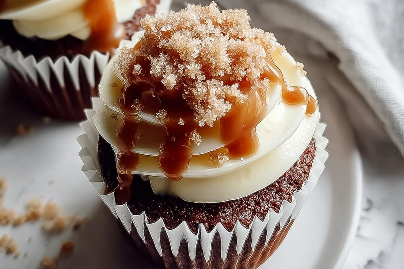Salted Caramel Cream Cheese Cupcakes