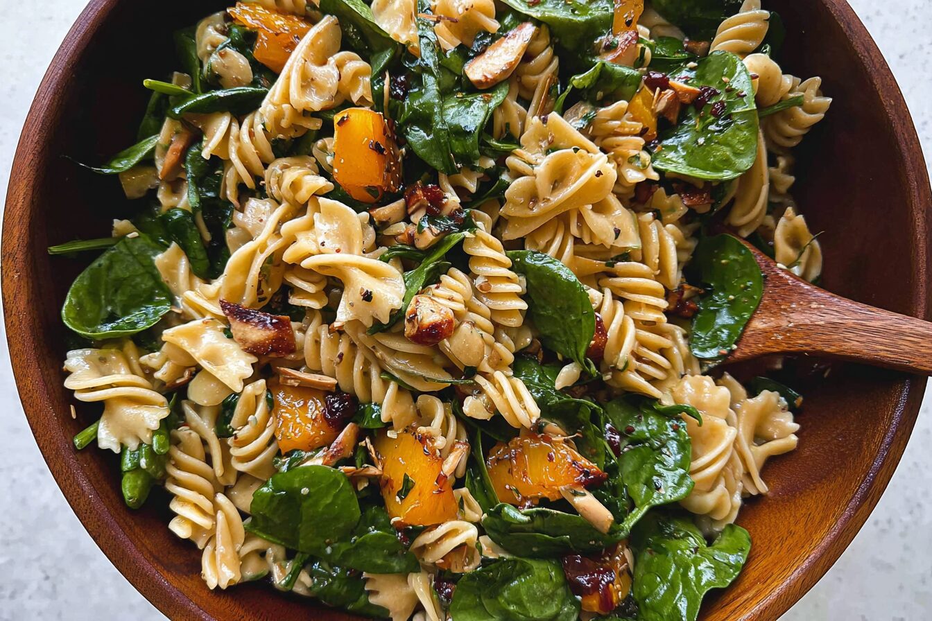 Teriyaki Spinach Pasta Salad