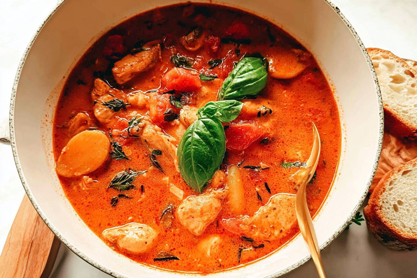 Tomato Basil Chicken Stew