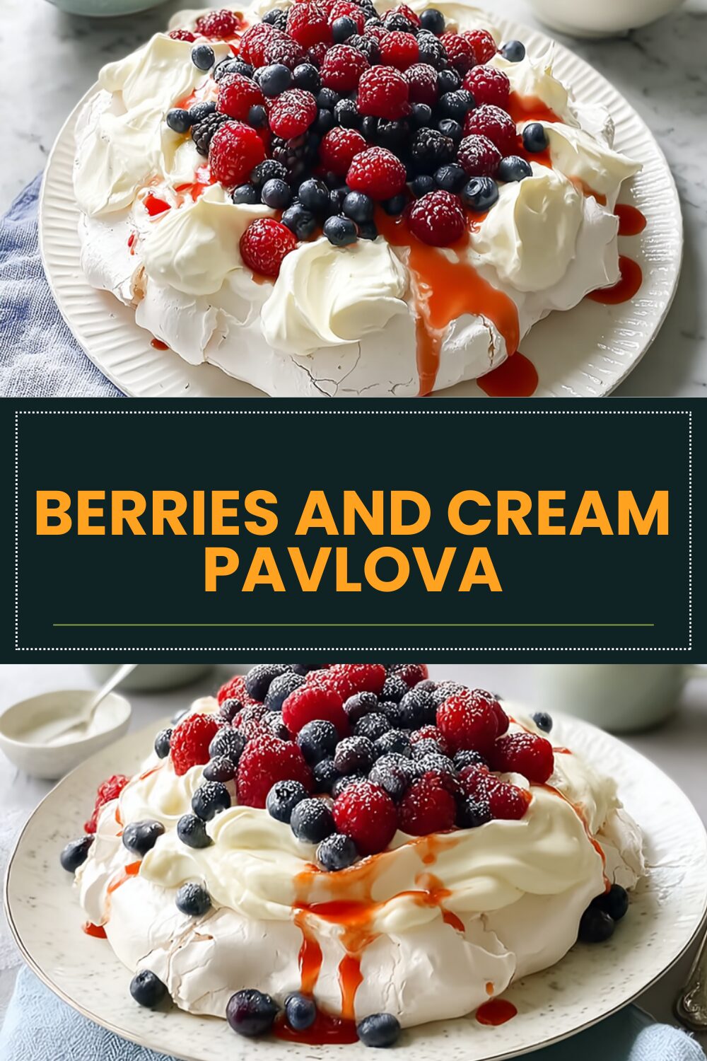 Berries And Cream Pavlova