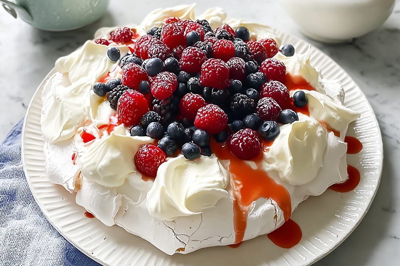 Berries And Cream Pavlova