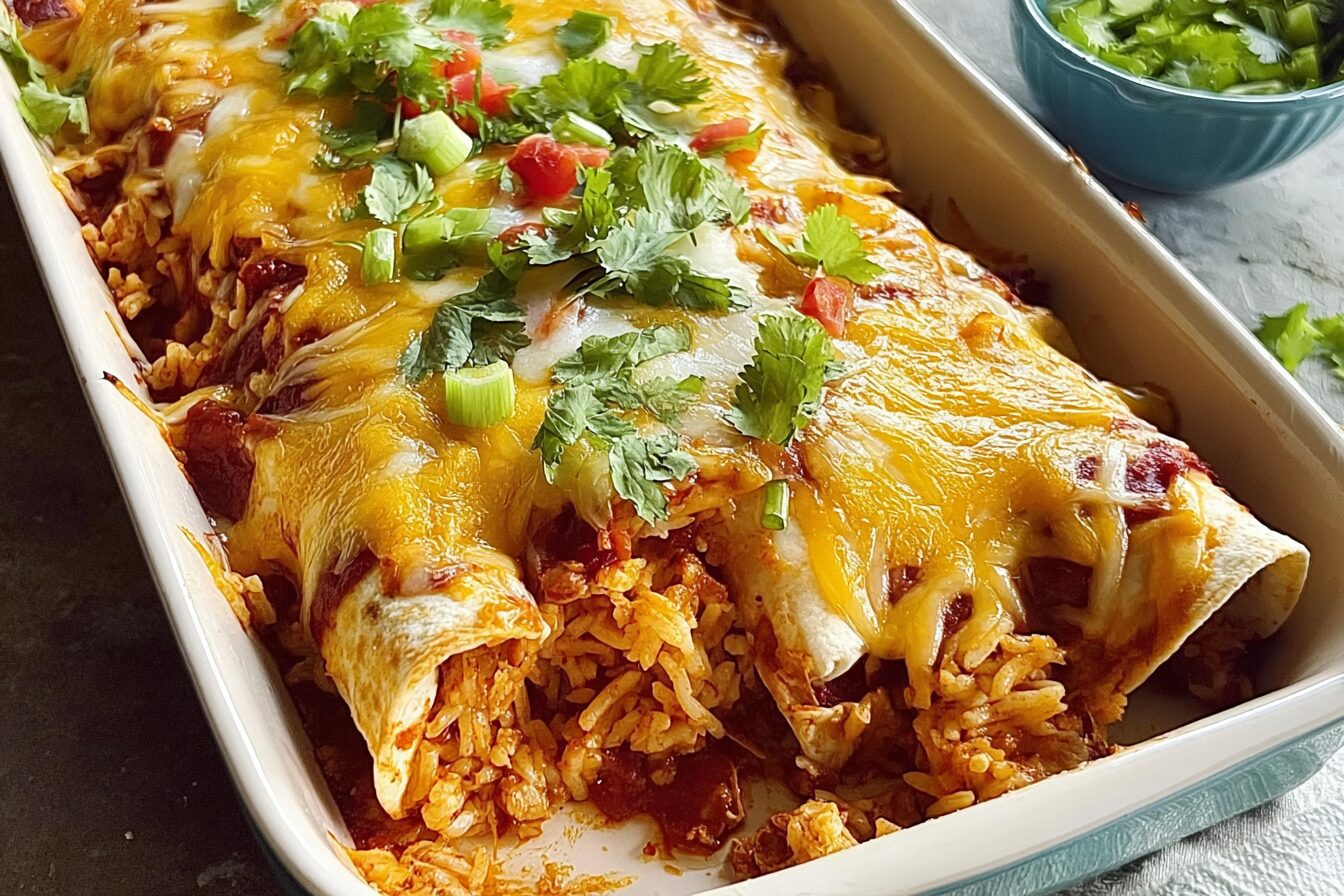 Chicken And Rice Enchiladas