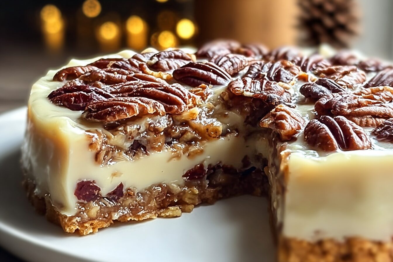 Christmas Gooey Butter Pecan Cake