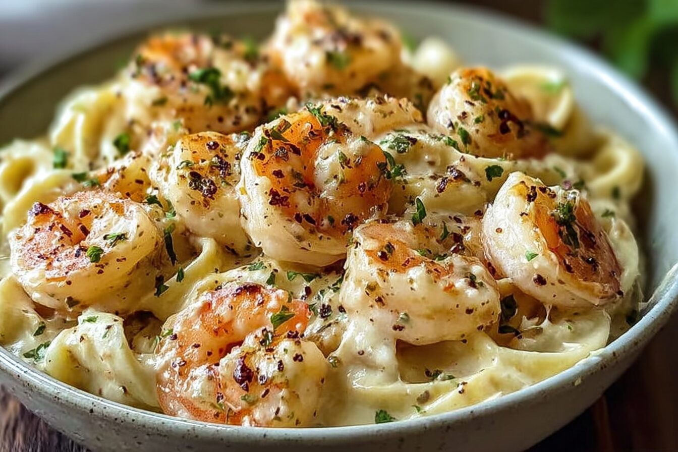 Creamy Garlic Butter Shrimp Alfredo