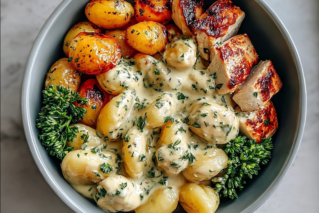 Creamy Herb Gnocchi Bowl