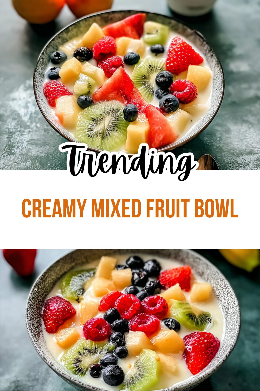 Creamy Mixed Fruit Bowl