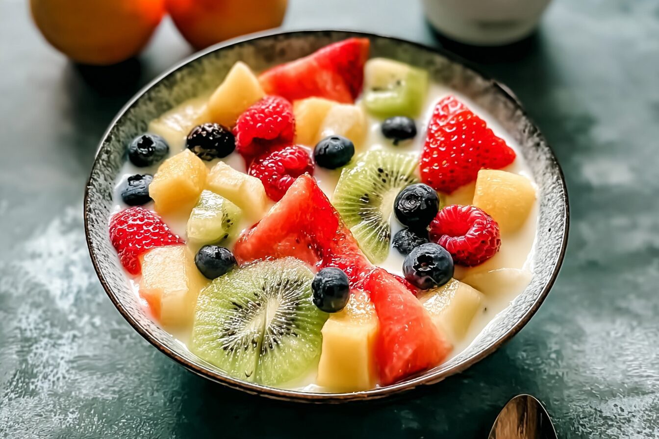 Creamy Mixed Fruit Bowl