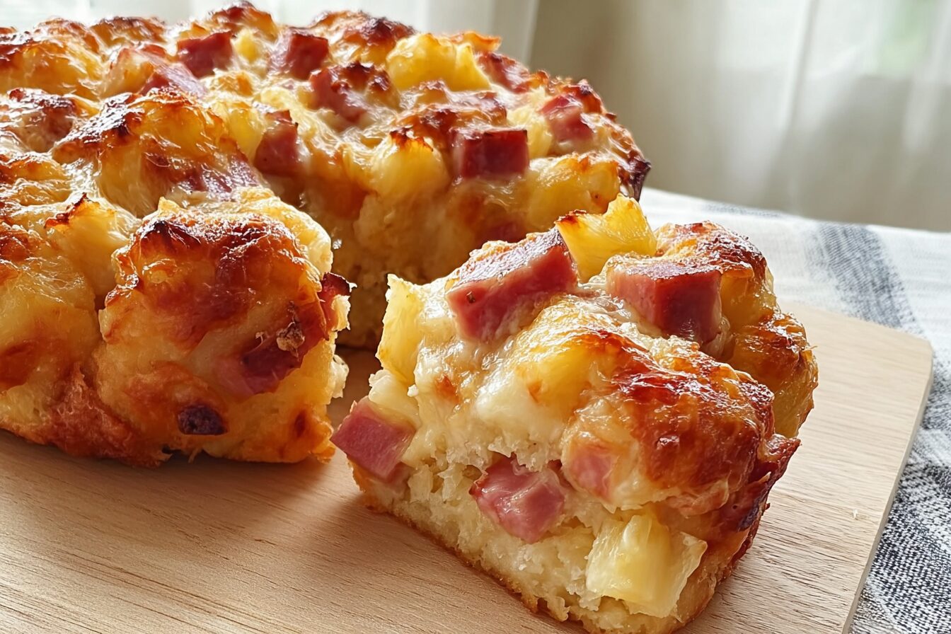 Hawaiian Ham And Pineapple Monkey Bread