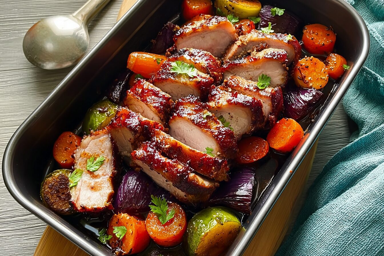 Hoisin Garlic Pork Tray Bake