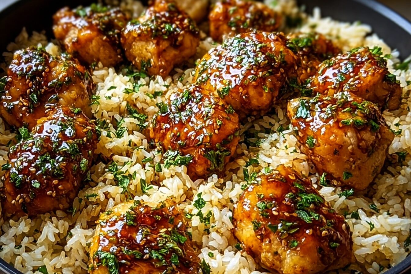 Honey Butter Garlic Chicken Rice