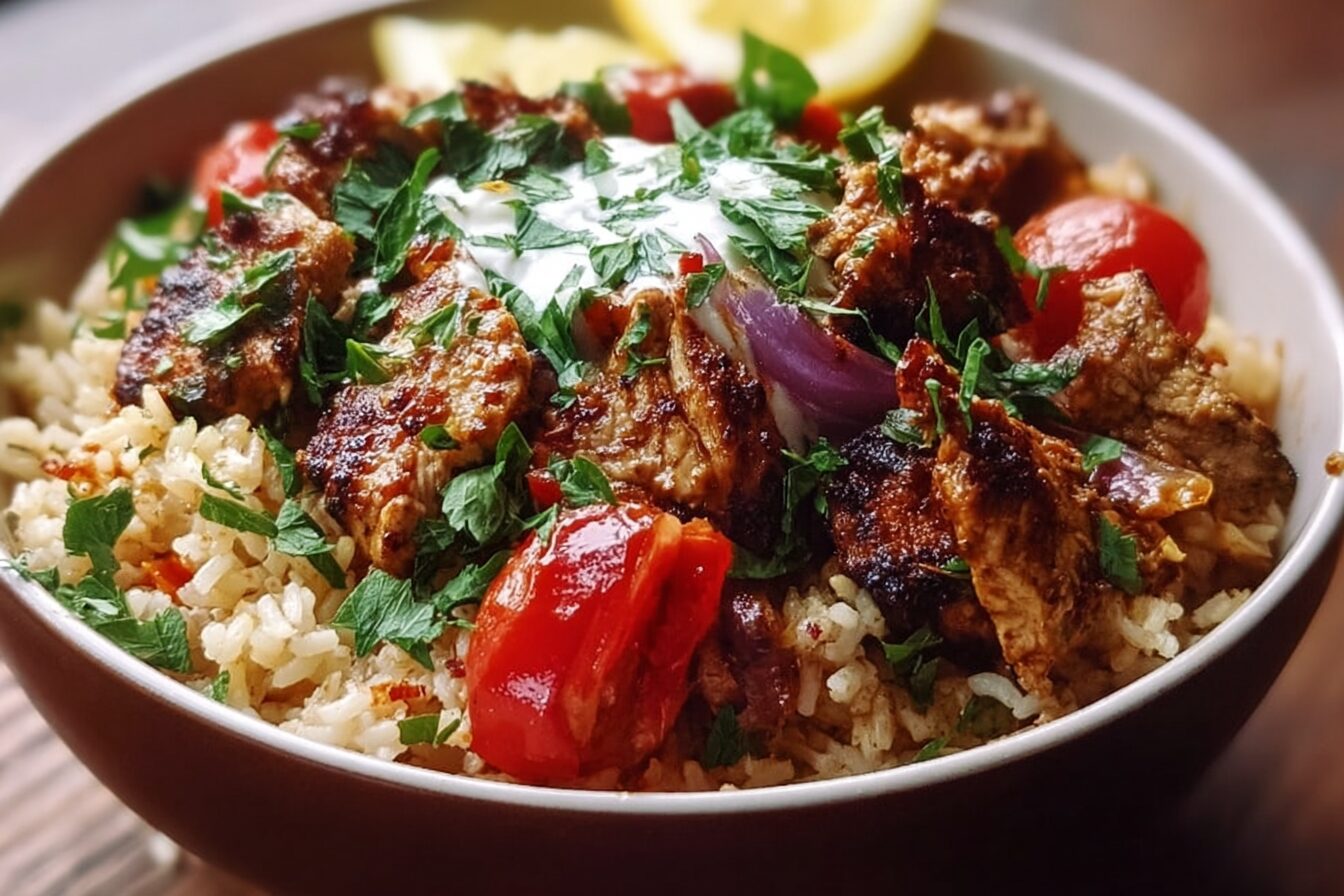 Mediterranean Chicken Rice Bowl