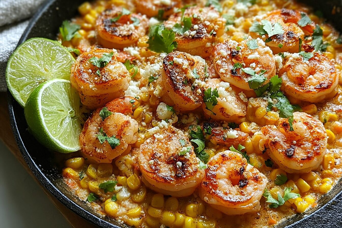Mexican Street Corn And Shrimp