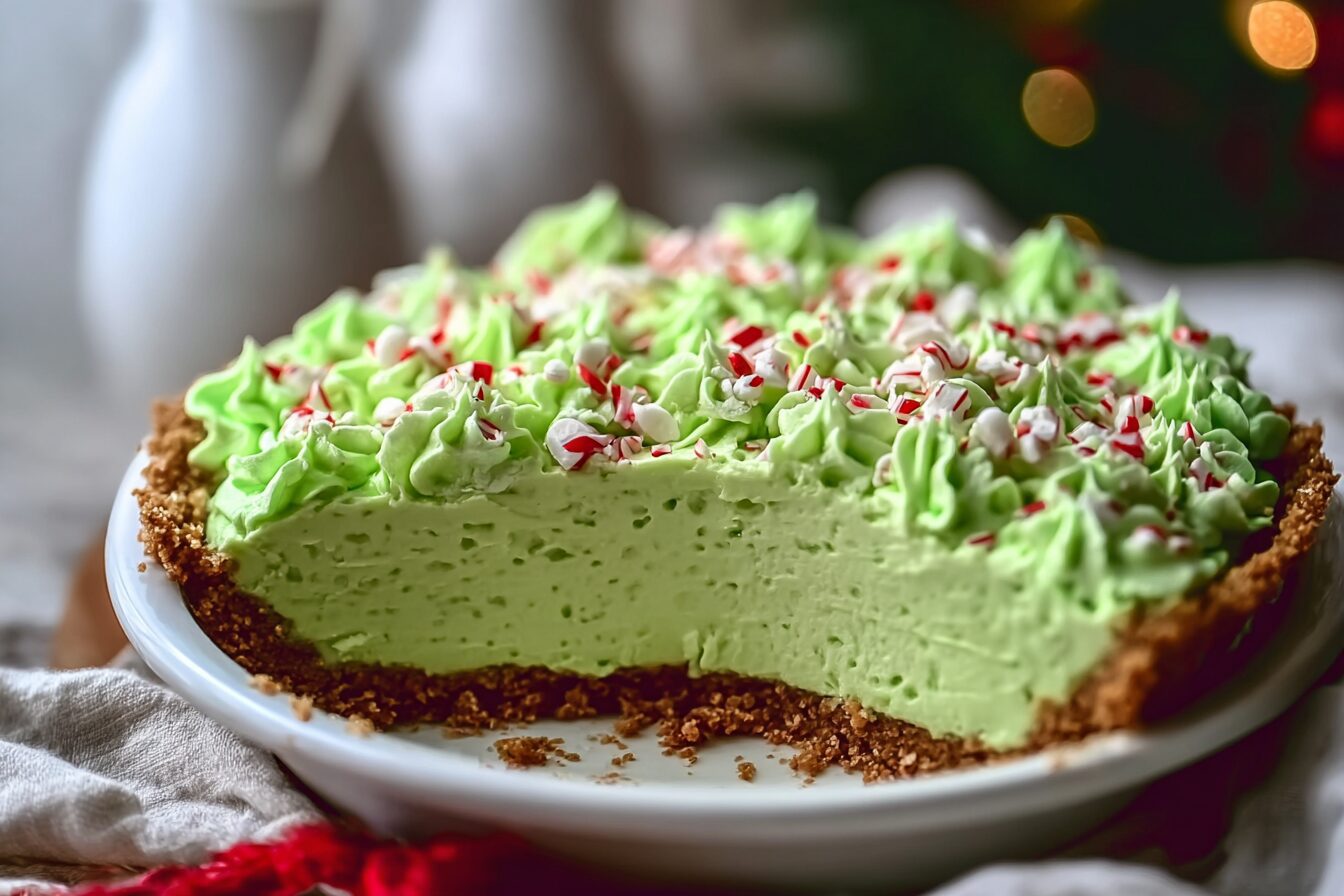 No Bake Grinch Pie