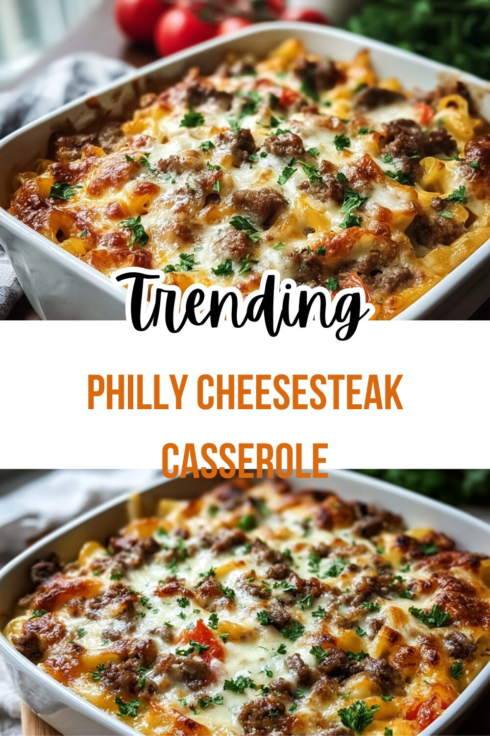 Philly Cheesesteak Casserole
