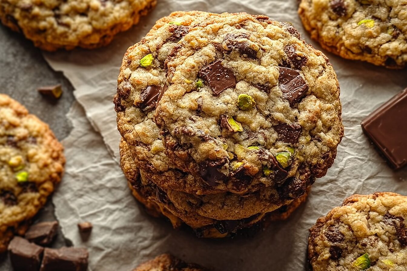 Salted Pistachio Chocolate Chunk Cookies Recipe For Nutty Sweet Treats 6 Pistachio Chocolate Chip Cookies