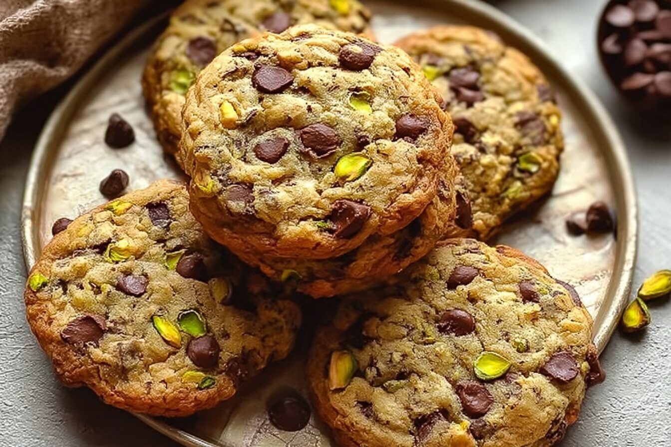 Pistachio Chocolate Chip Cookies
